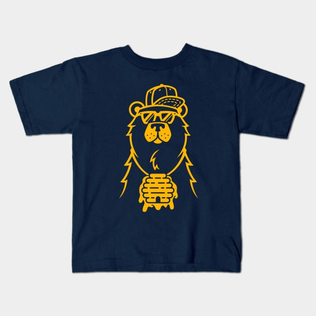 Urban Bear Kids T-Shirt by ryandaviscreative